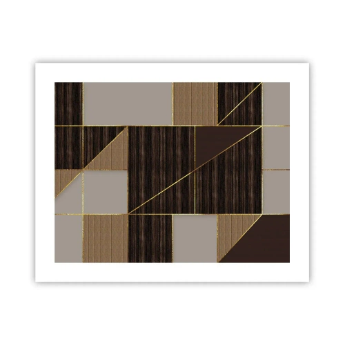 Póster - Un mosaico de marrones y dorados - 50x40 cm