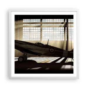 Póster en marco blanco - El descanso del guerrero - 60x60 cm