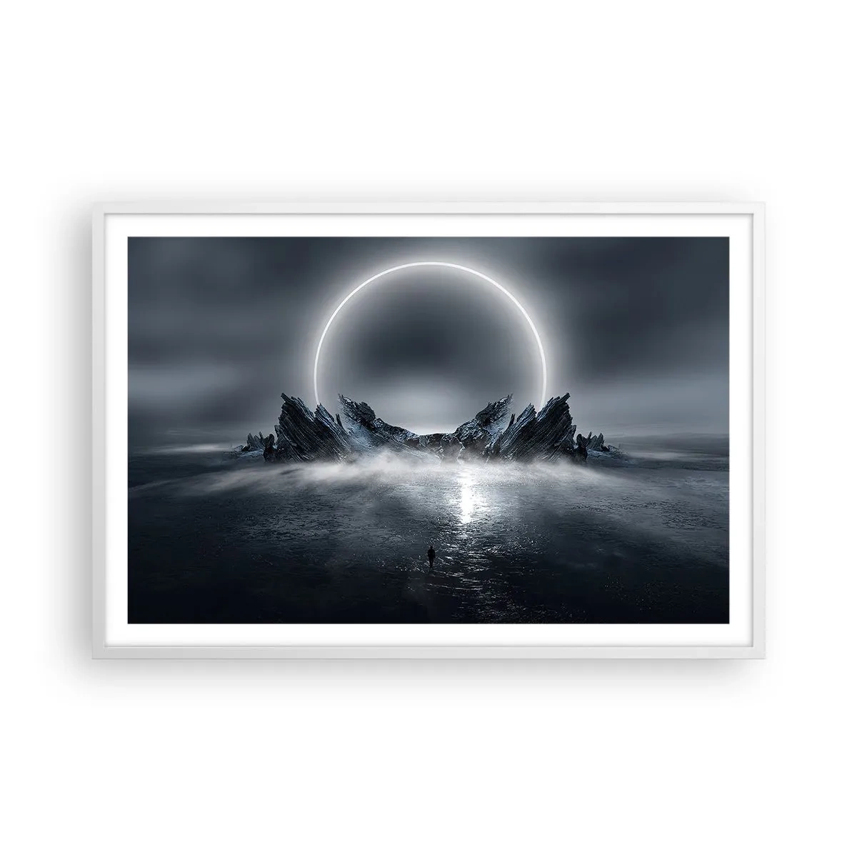 Póster en marco blanco - El final del cuento - 91x61 cm