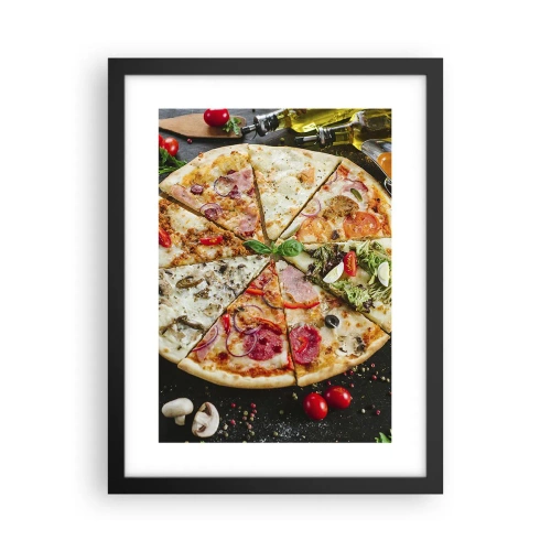 Póster en marco negro - Una gama de gustos - 30x40 cm