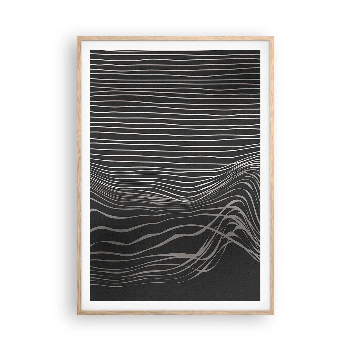 Póster en marco roble claro - Ritmo y acento - 70x100 cm