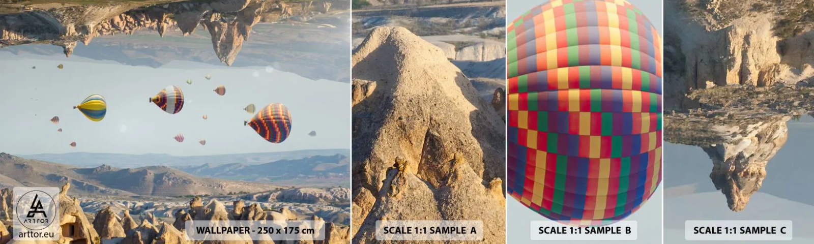 Muestra De Fotomural Standard Eco - Aquí todo es posible - Abstracción, globos, Paisaje - 100x30 cm