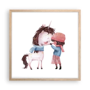 Póster en marco roble claro - Un cuento de invierno - 50x50 cm