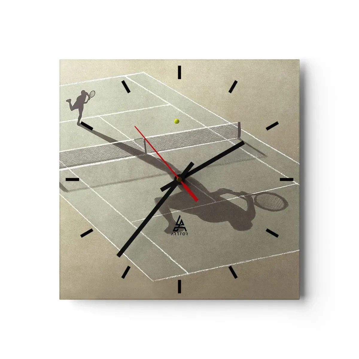 Reloj de pared - Reloj de vidrio - Véncete a ti mismo - 40x40 cm