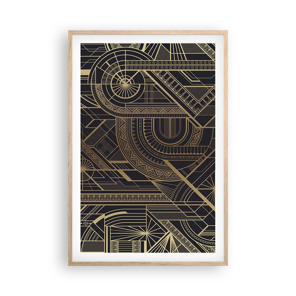 Póster en marco roble claro - Conceptos, ideas, planes - 61x91 cm