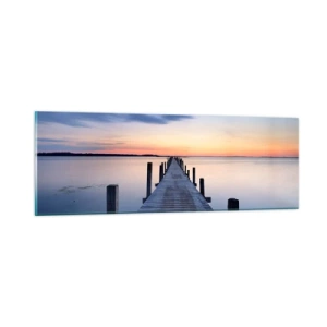 Cuadro sobre vidrio - Impresiones sobre Vidrio - La calma de un crepúsculo sereno - 90x30 cm