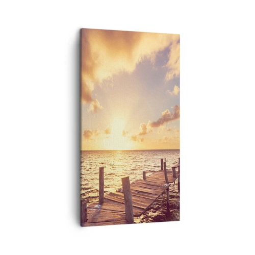Cuadro sobre lienzo - Impresión de Imagen - Una tierra dorada de dulzura - 45x80 cm