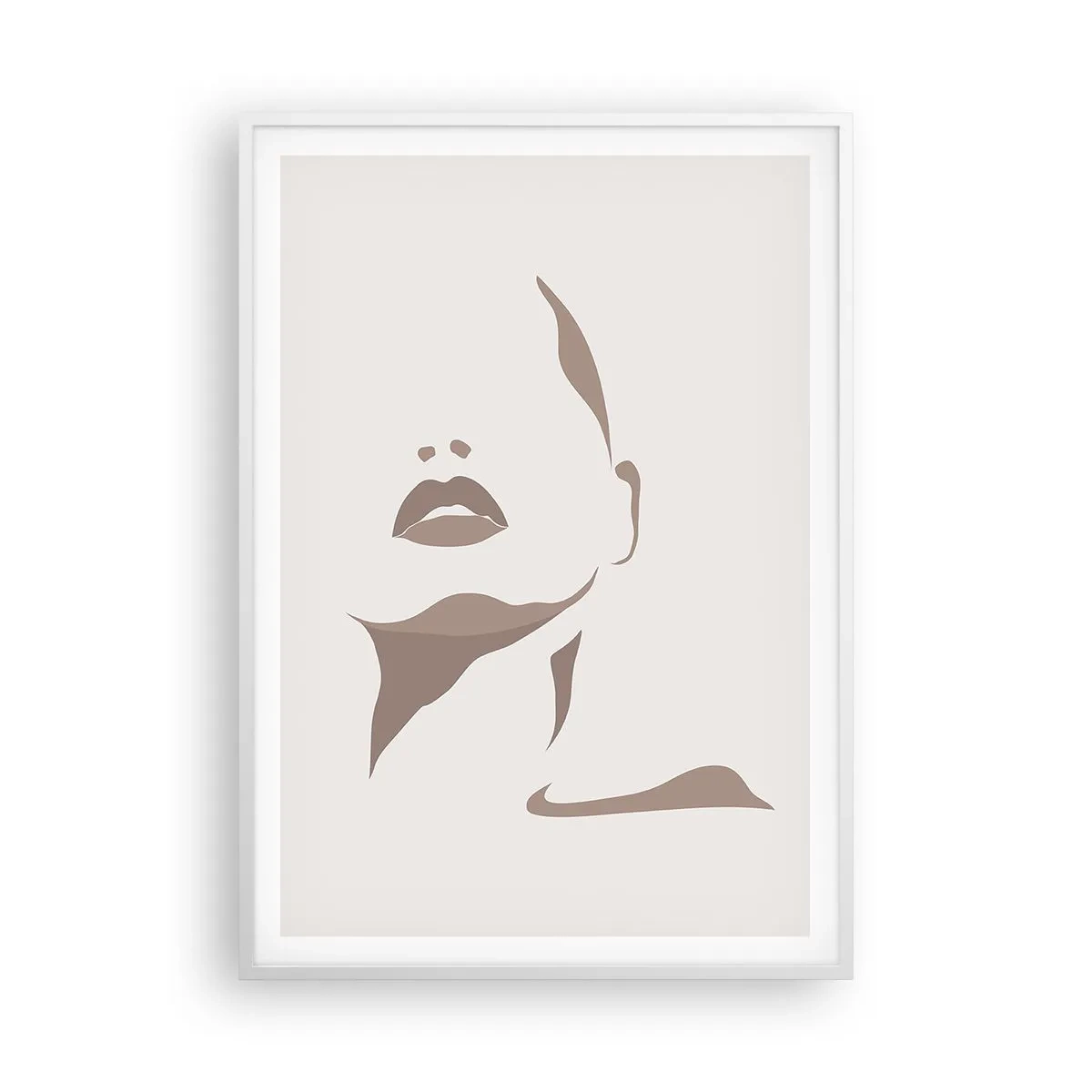 Póster en marco blanco - Creación a partir de la luz y la sombra - 70x100 cm
