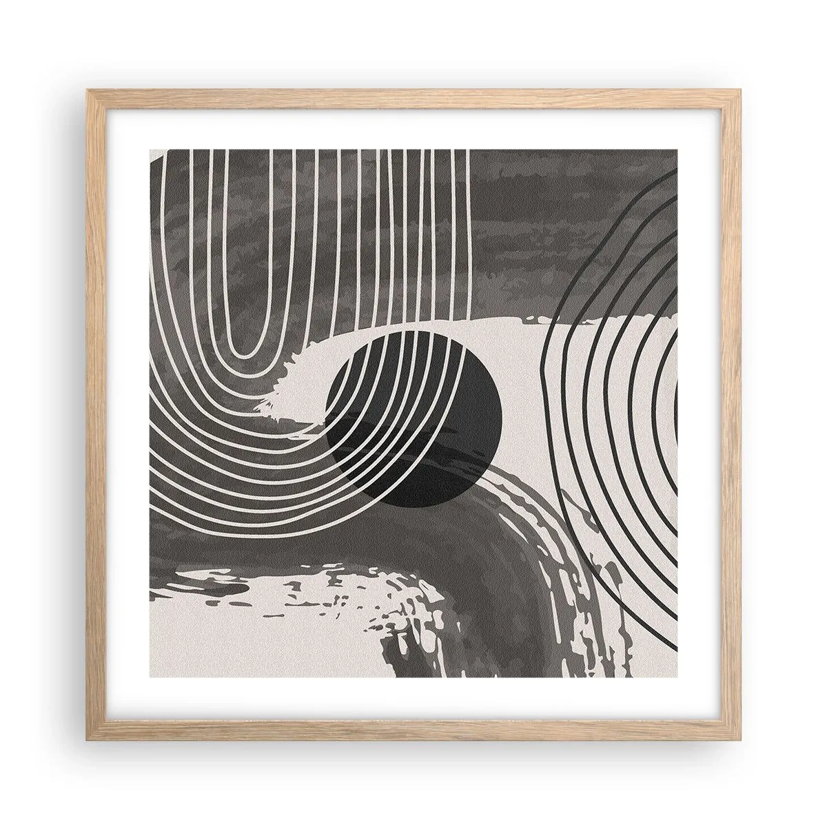 Póster en marco roble claro - La victoria del óvalo - 50x50 cm