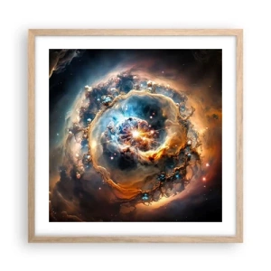 Póster en marco roble claro - El inicio de todo - 50x50 cm