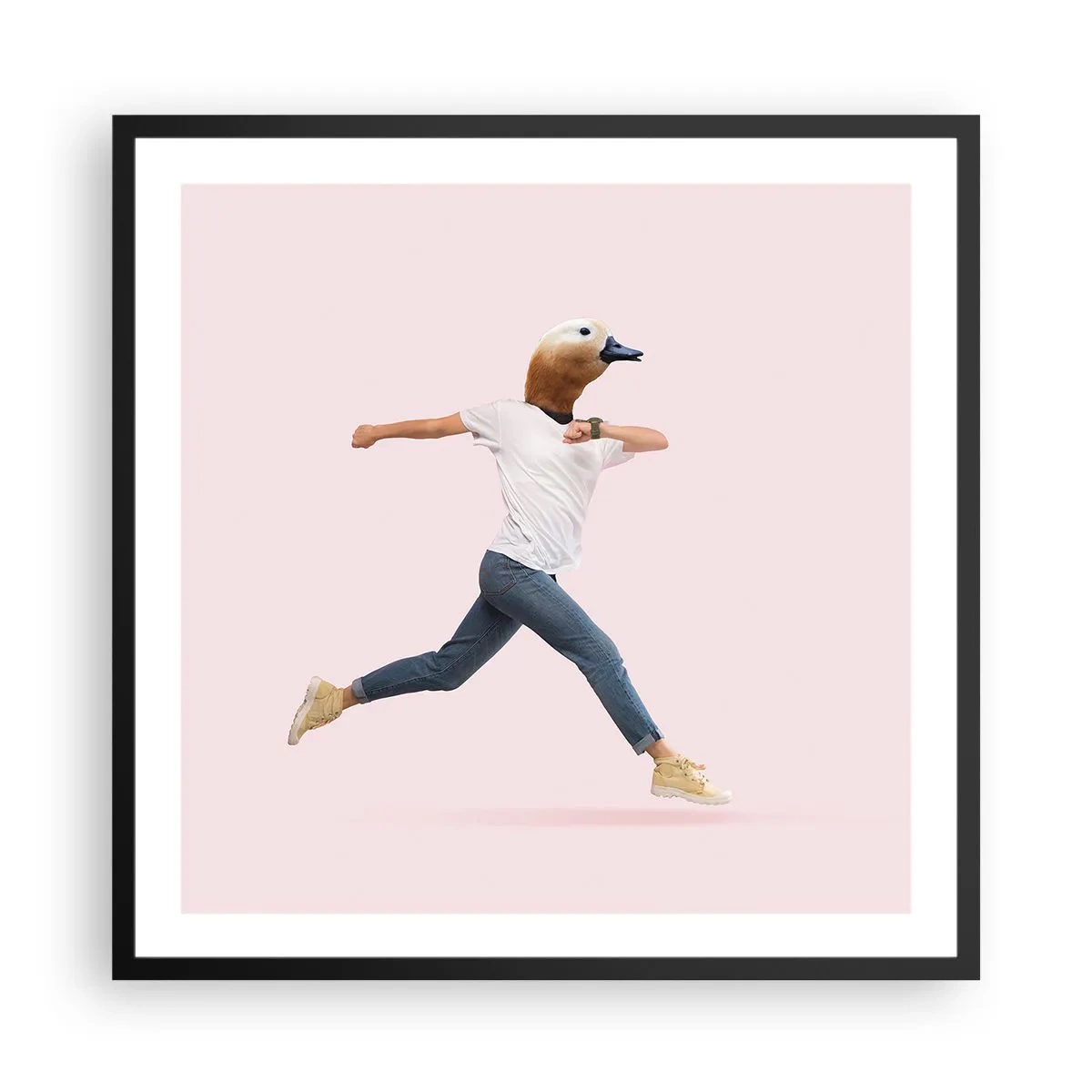 Póster en marco negro - Una pizca de absurdez - 60x60 cm