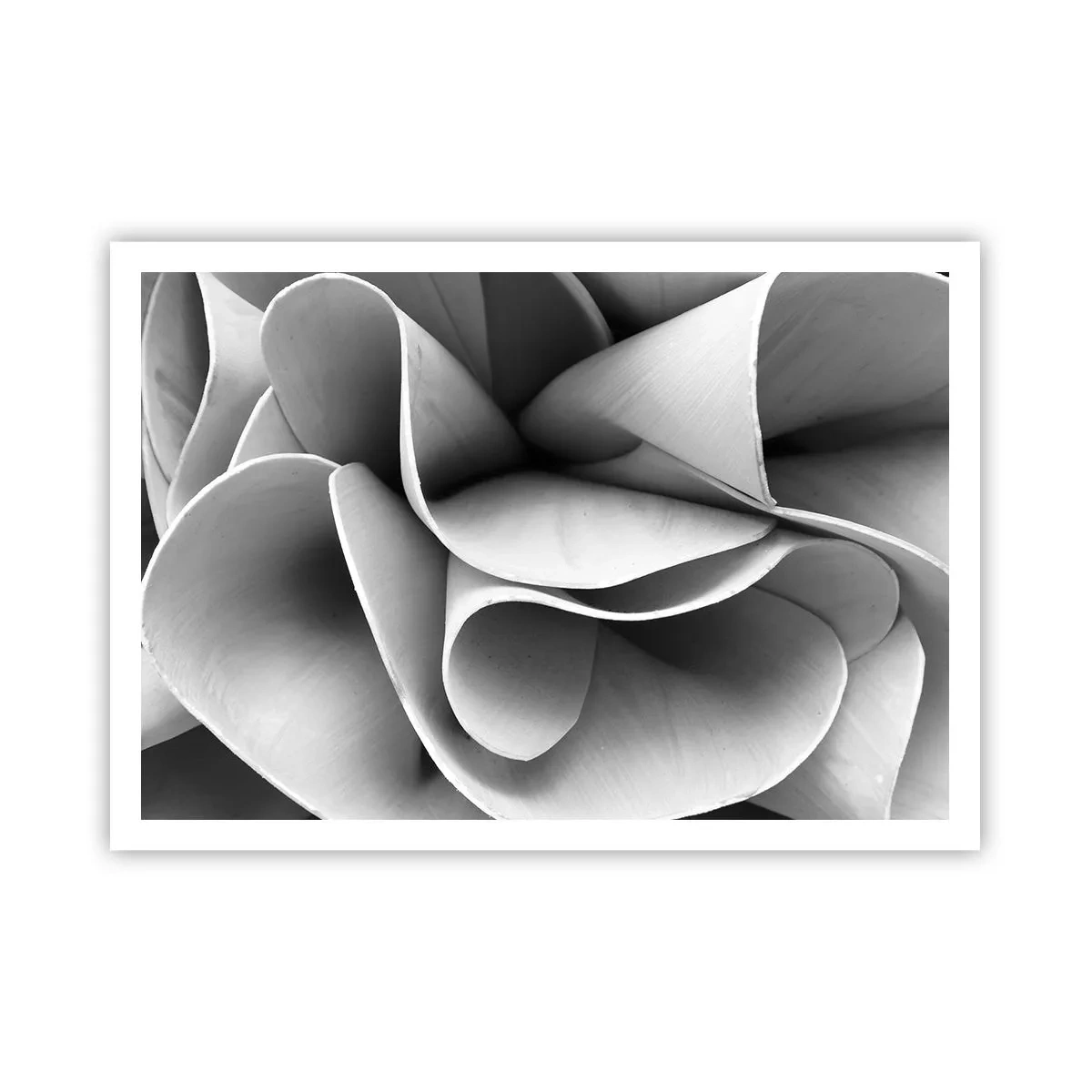 Póster - Detalles en blanco y negro de formas abstractas. - 100x70cm - Sucede en el espacio - Decoración de pared moderna para salón y dormitorio ARTTOR