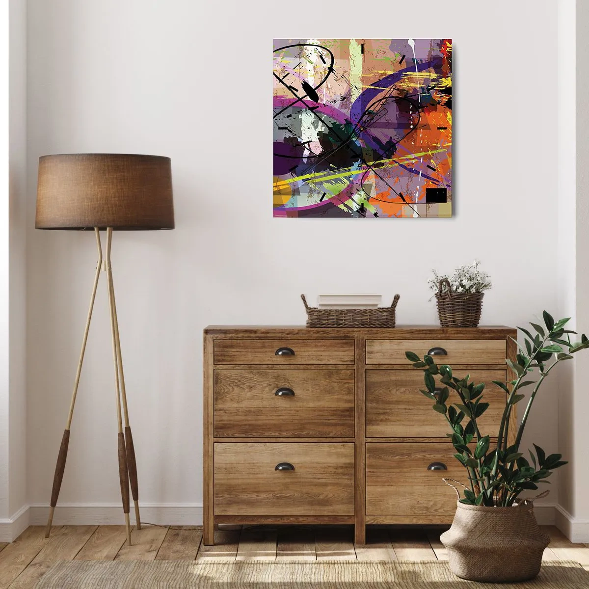 Reloj de pared - Reloj de vidrio - Siempre hay más de un camino - 40x40 cm