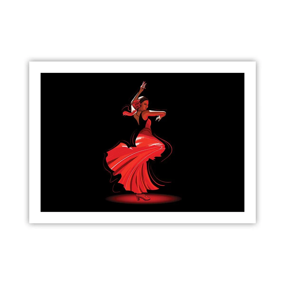Póster - El espíritu ardiente del flamenco - 70x50 cm