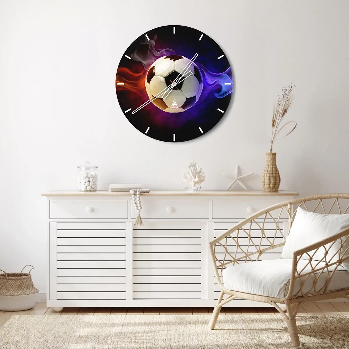 Reloj de pared - Reloj de vidrio - El poder mágico del juego - 40x40 cm