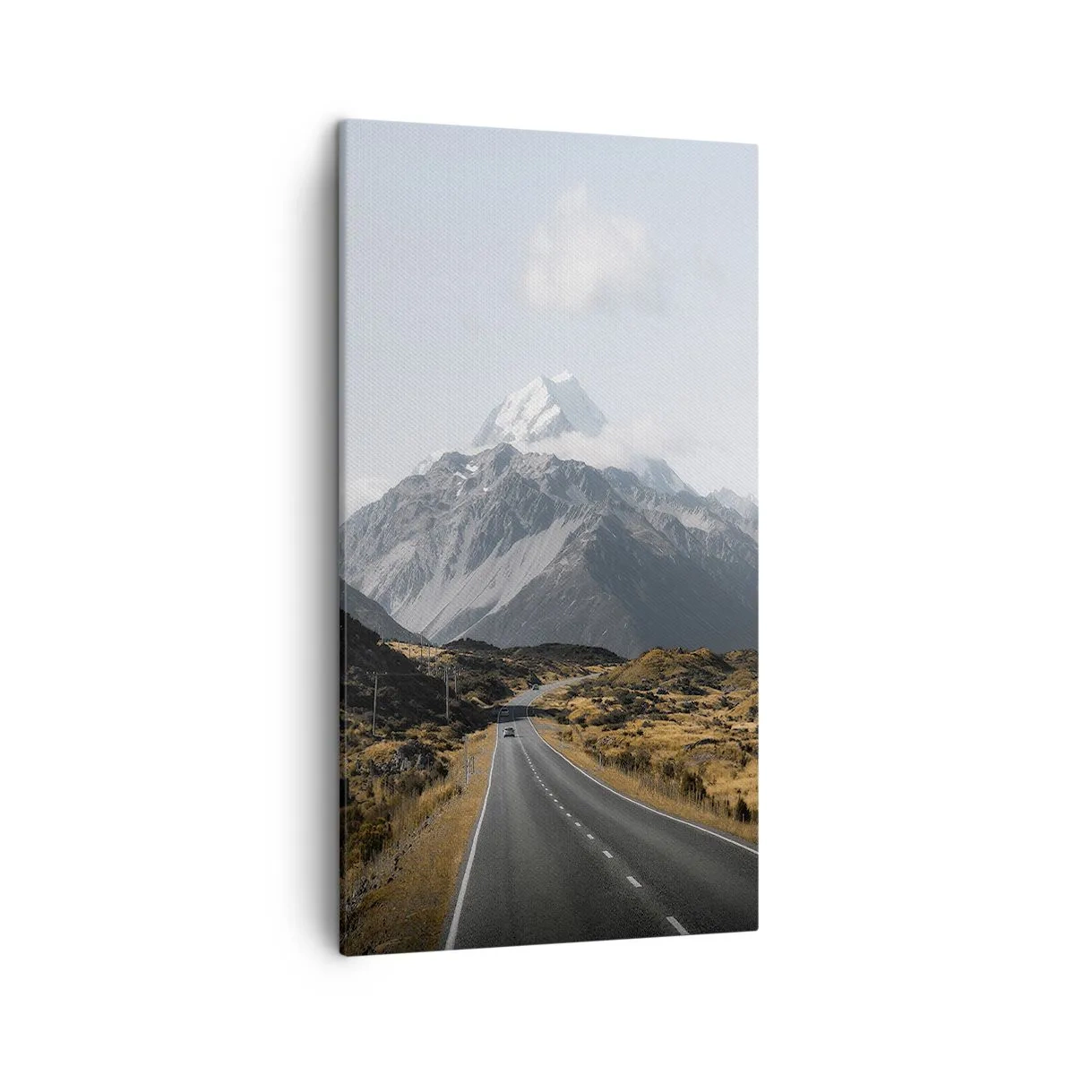 Cuadro sobre lienzo - Impresión de Imagen - El camino al corazón de las montañas - 45x80 cm