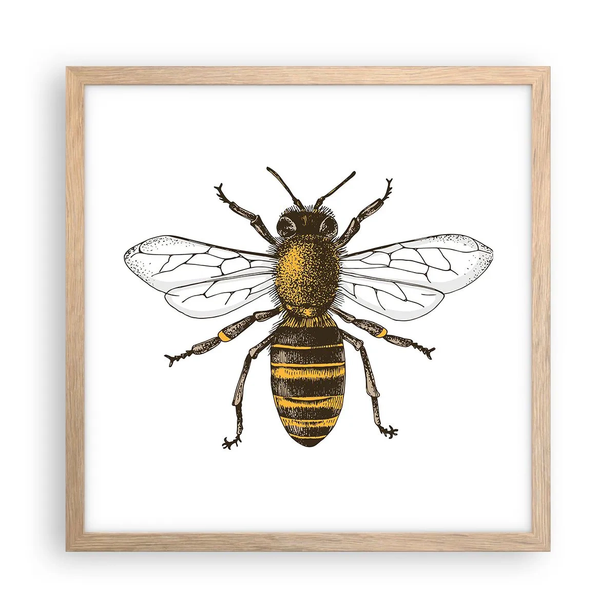 Póster en marco roble claro - Bondad natural - 40x40 cm