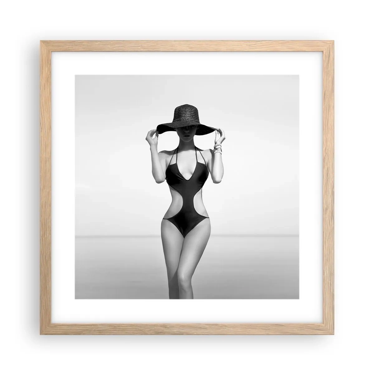 Póster en marco roble claro - Mi nombre es Elegancia - 40x40 cm