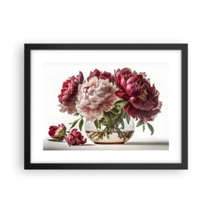 Póster en marco negro - En plena floración de la belleza - 40x30 cm