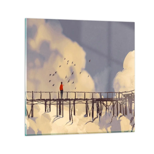 Cuadro sobre vidrio - Impresiones sobre Vidrio - Anhelo azul - 70x70 cm