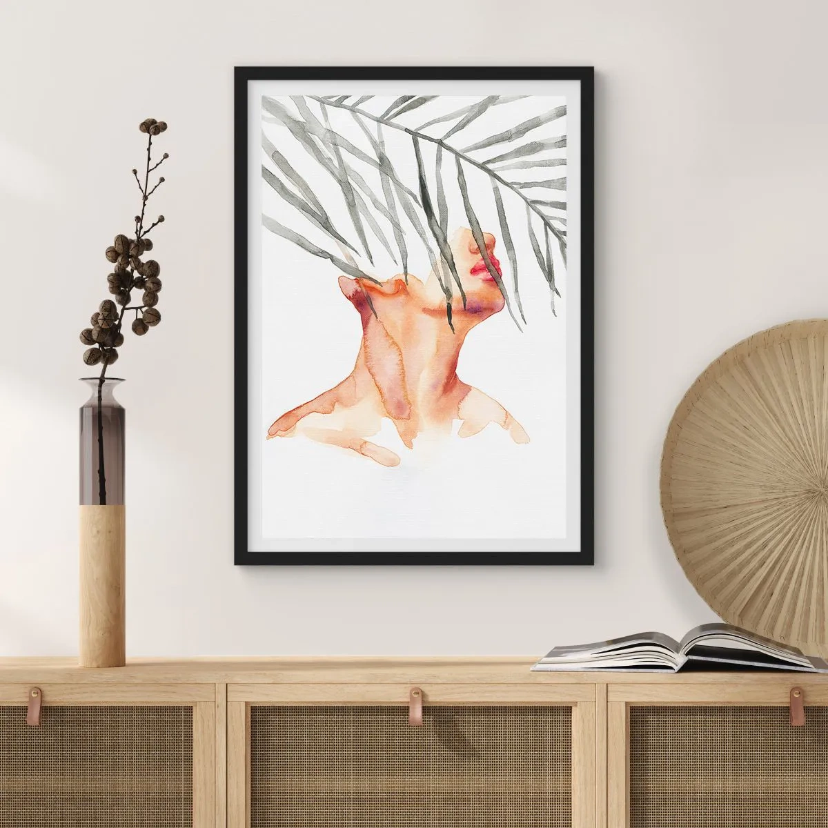 Póster en marco negro - Siente el pulso de los trópicos - 30x40 cm