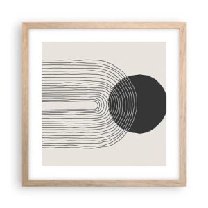 Póster en marco roble claro - Temblor y certeza - 40x40 cm