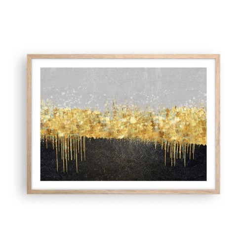 Póster en marco roble claro - Hacia arriba y hacia abajo - 70x50 cm