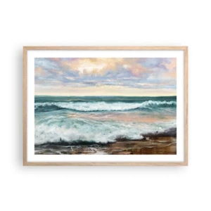Póster en marco roble claro - Aquí suavizarás tu alma - 70x50 cm