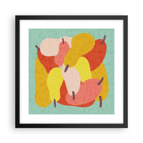 Póster en marco negro - Saborear el sol del verano - 40x40 cm