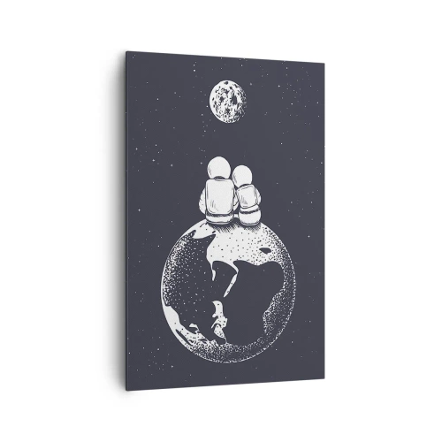 Cuadro sobre lienzo - Impresión de Imagen - Una historia de amor cósmico - 80x120 cm