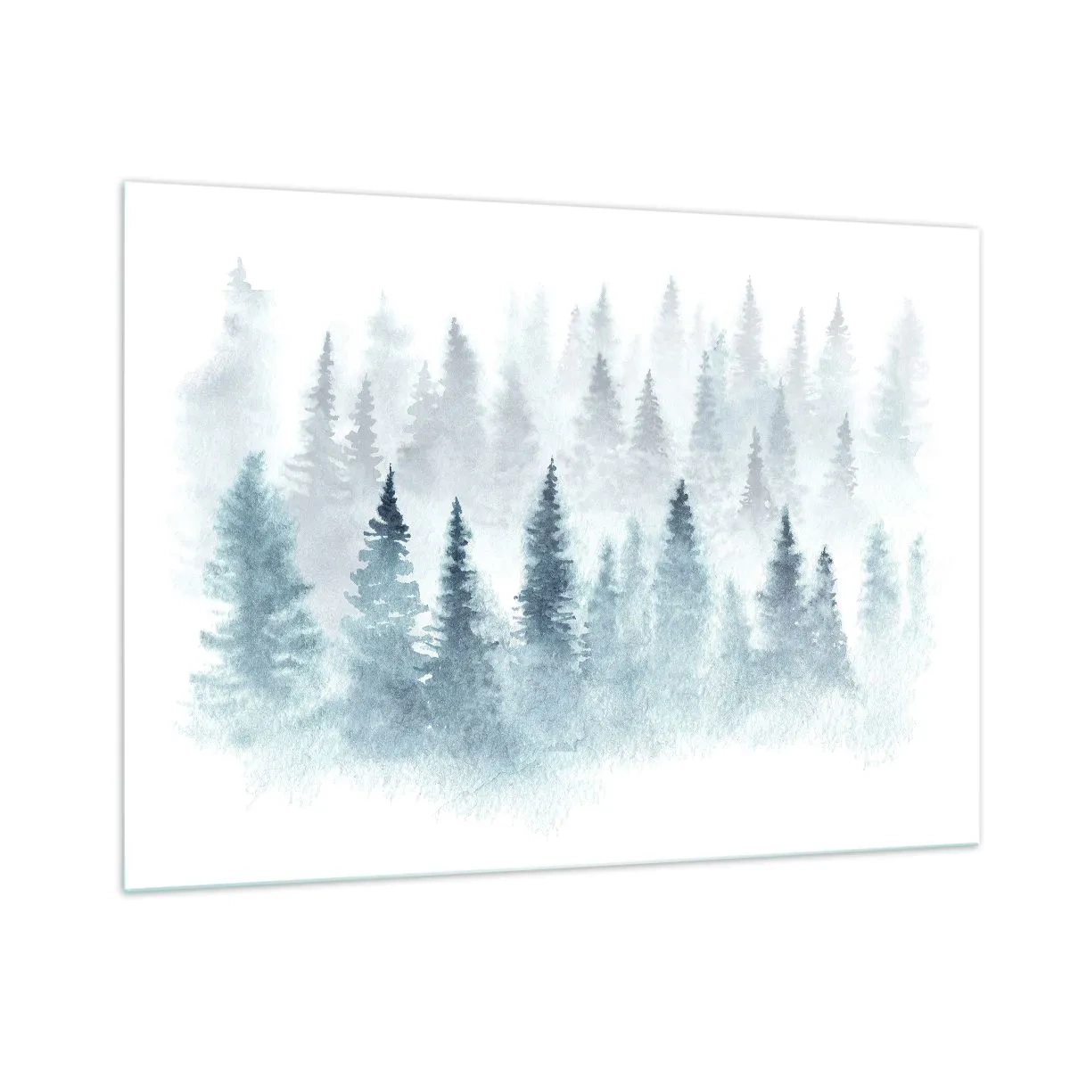 Cuadro sobre vidrio - Impresiones sobre Vidrio - Bosque de bambú envuelto en niebla - 100x70cm - Envuelto en la niebla - Decoración de pared moderna para salón y dormitorio ARTTOR