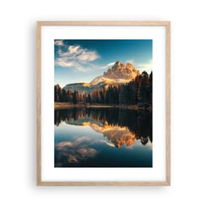 Póster en marco roble claro - Paisaje duplicado - 40x50 cm