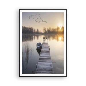 Póster en marco negro - Volveré en un rato - 70x100 cm