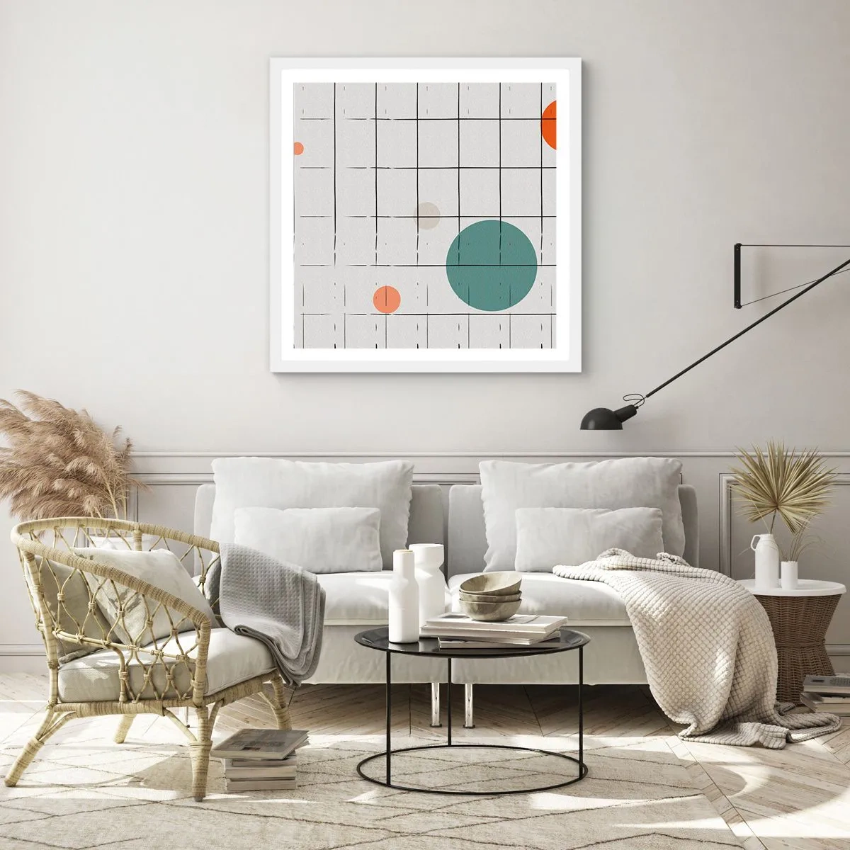 Póster en marco blanco - Atrapados. ¿Nosotros o ellos? - 60x60 cm