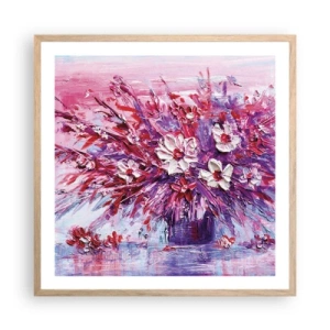 Póster en marco roble claro - Inocencia y pasión - 60x60 cm