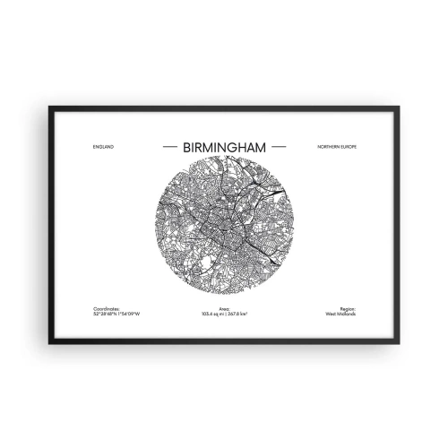 Póster en marco negro - Anatomía de Birmingham - 91x61 cm