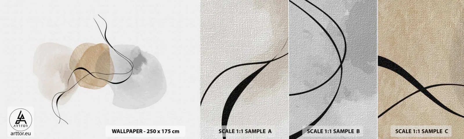 Muestra de fotomural Premium Canvas - Pompas de aire - Abstracción, Pedazo, Patrón moderno - 100x30 cm