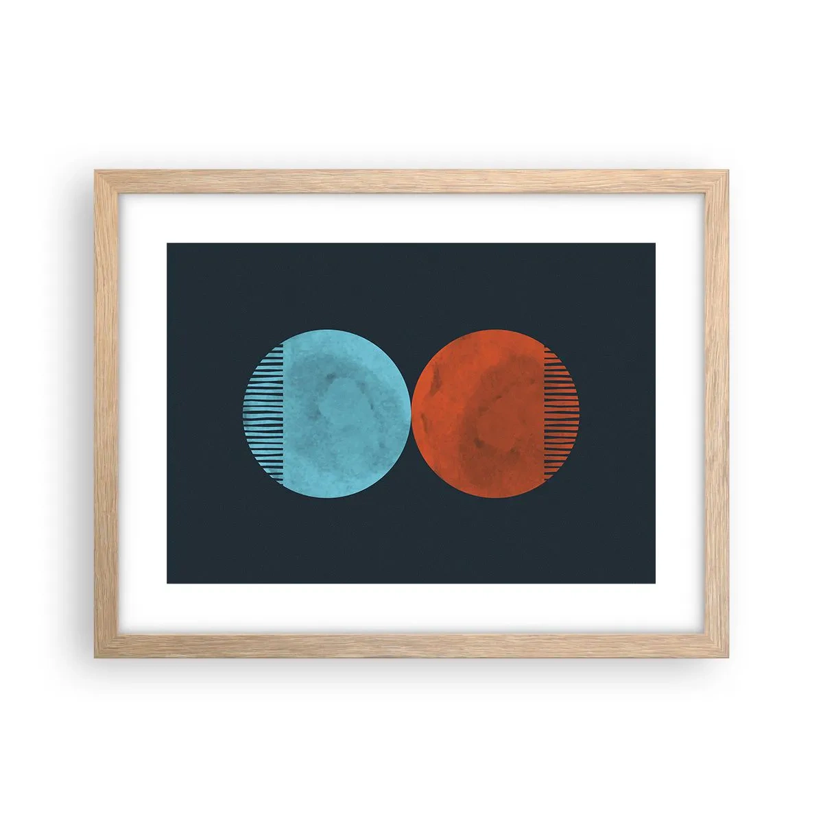 Póster en marco roble claro - ¿Solo geometría? - 40x30 cm