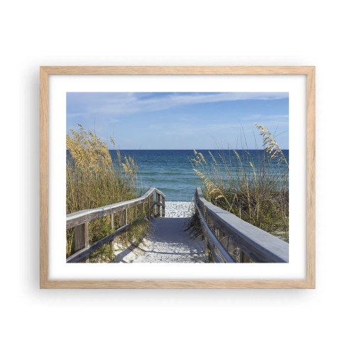 Póster en marco roble claro - En el sol, en el viento - 50x40 cm