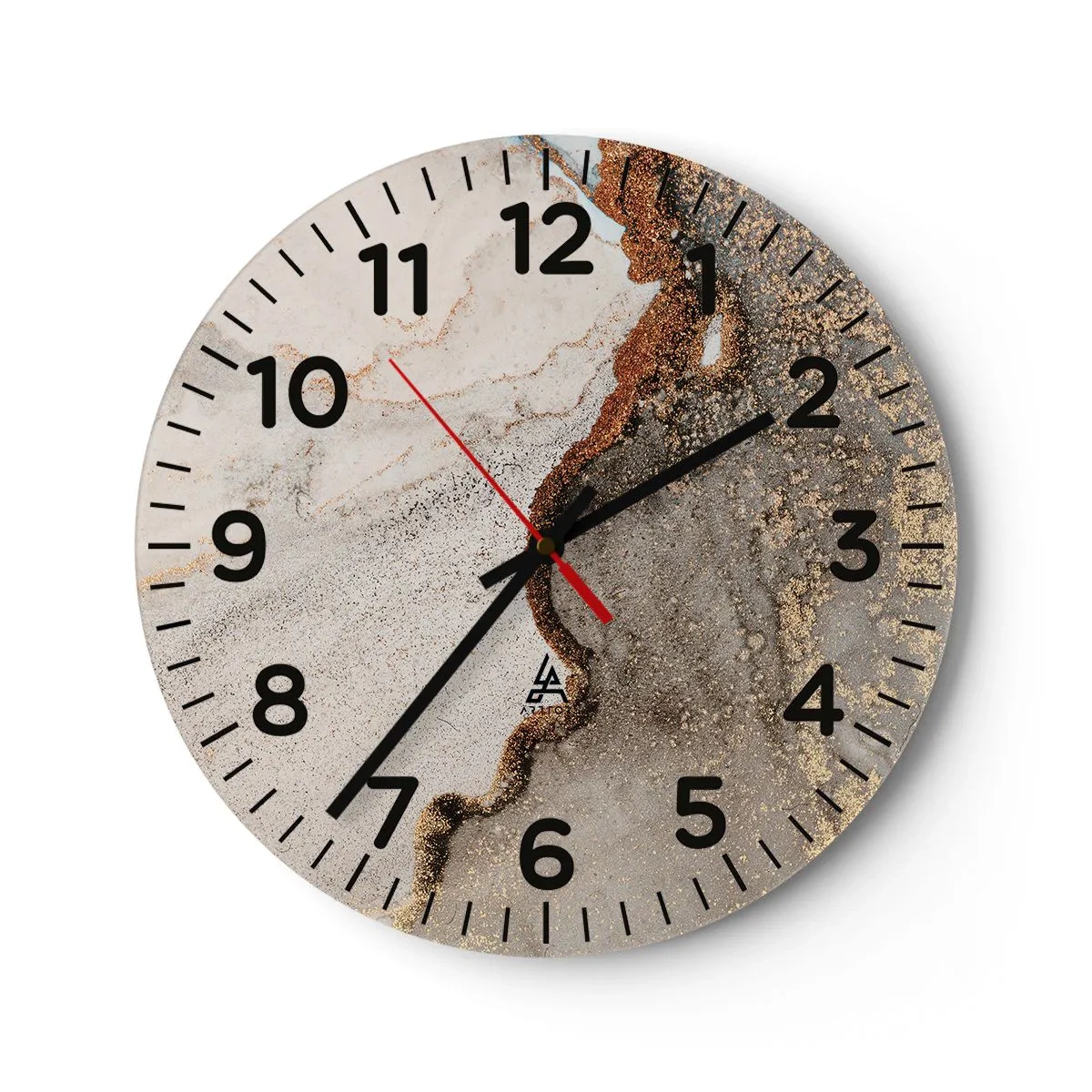 Reloj de pared - Reloj de vidrio - En la frontera de los colores - 30x30 cm