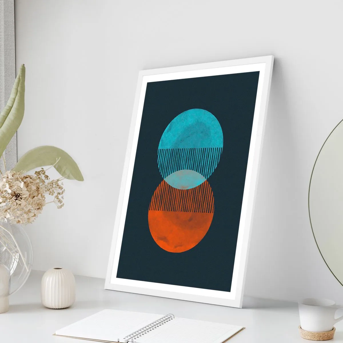 Póster en marco blanco - Fantasía astronómica - 50x70 cm