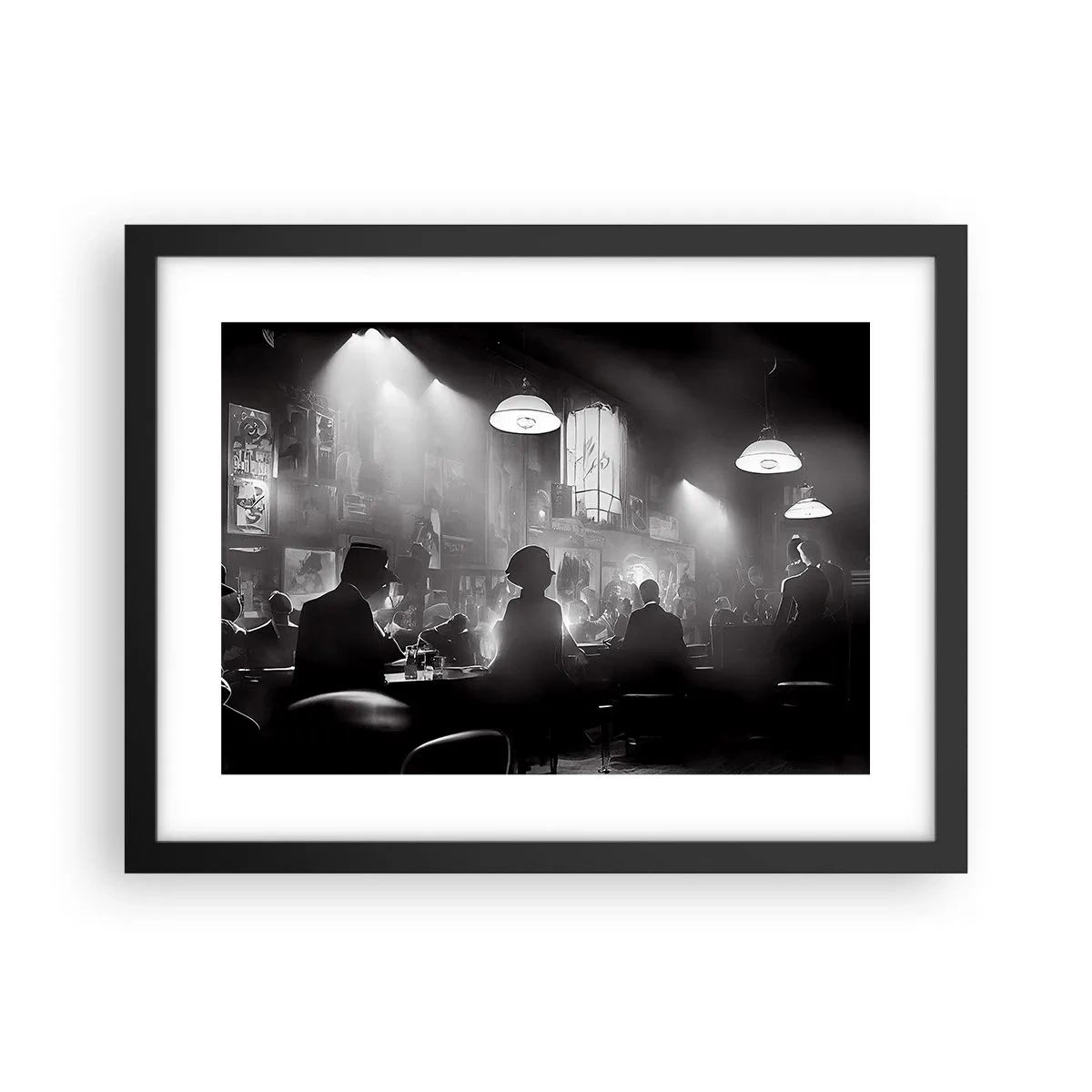 Póster en marco negro - En clave de jazz - 40x30 cm
