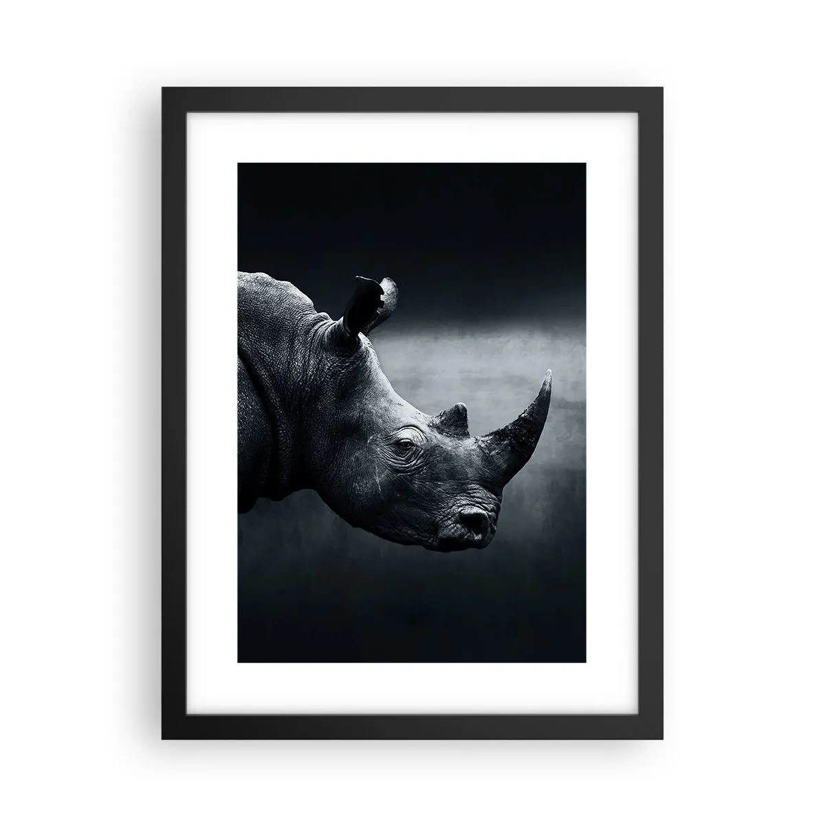 Póster en marco negro - Perfil derecho - 30x40 cm