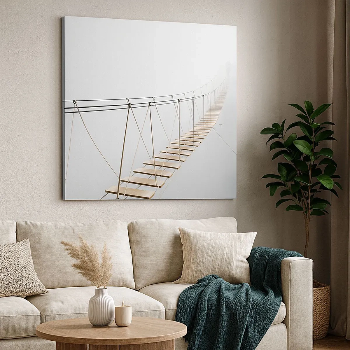 Cuadro sobre lienzo - Impresión de Imagen - ¿Adónde le llevará? - 30x30 cm