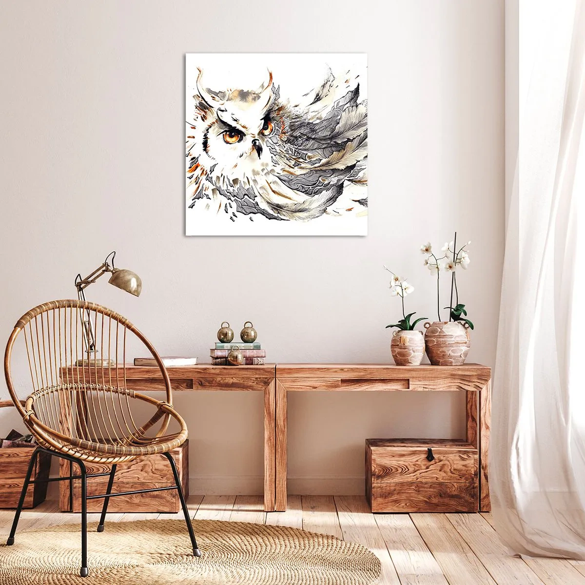 Cuadro sobre lienzo - Impresión de Imagen - Venía de un mundo de magia - 60x60 cm