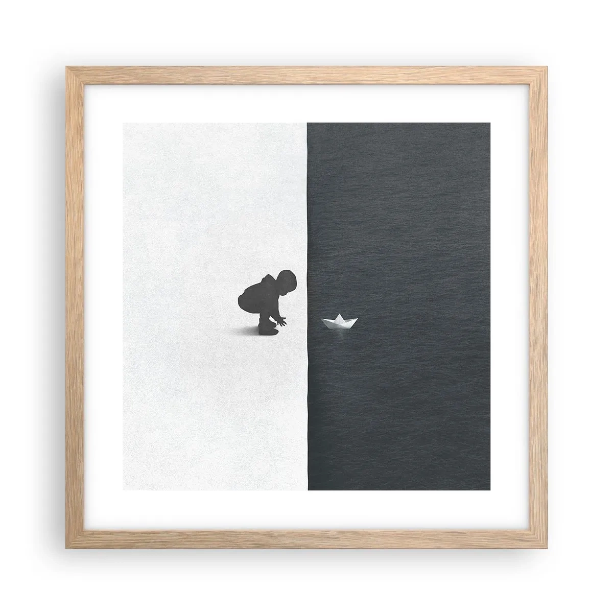 Póster en marco roble claro - Una gran expedición náutica - 40x40 cm