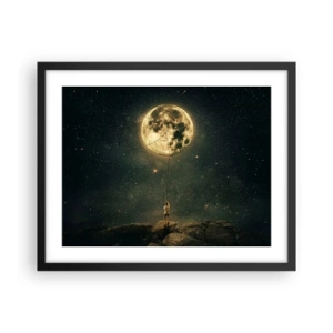 Póster en marco negro - El que robó la luna - 50x40 cm