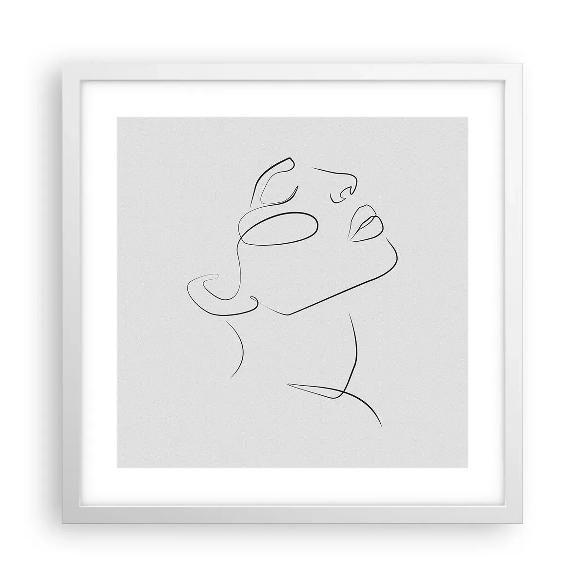Póster en marco blanco - Meandros de un sueño - 40x40 cm