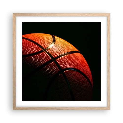 Póster en marco roble claro - Hermoso como un planeta - 50x50 cm