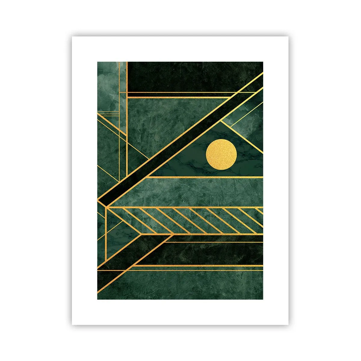 Póster - La dinámica del oro y el azul - 30x40 cm